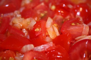 perico - tomatoes and onions.