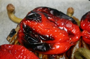 2nd step to roast peppers