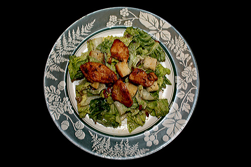 Ceasar style salad with chicken